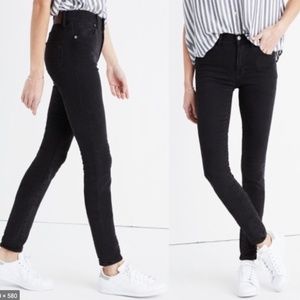 Madewell Black 9" High Rise Skinny Jean, Size 28